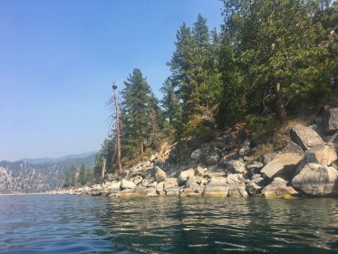 lake tahoe with eagles nest above